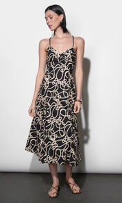 Tara Braided Strap Midi Dress