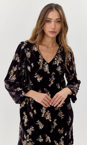 Helena Velvet Sequin Mini Dress