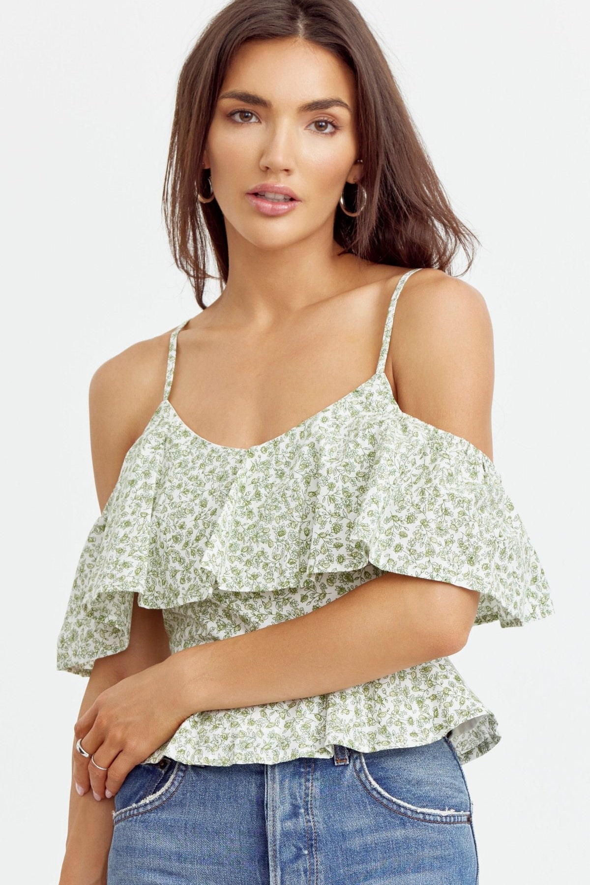 Pia Off Shoulder Flutter Top