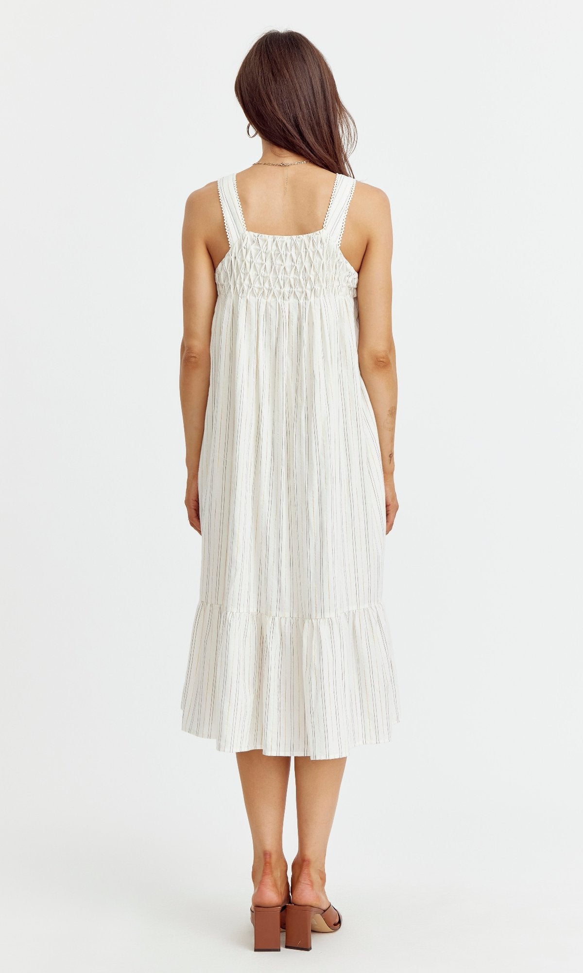 Noulla Smocked Tank Midi Dress