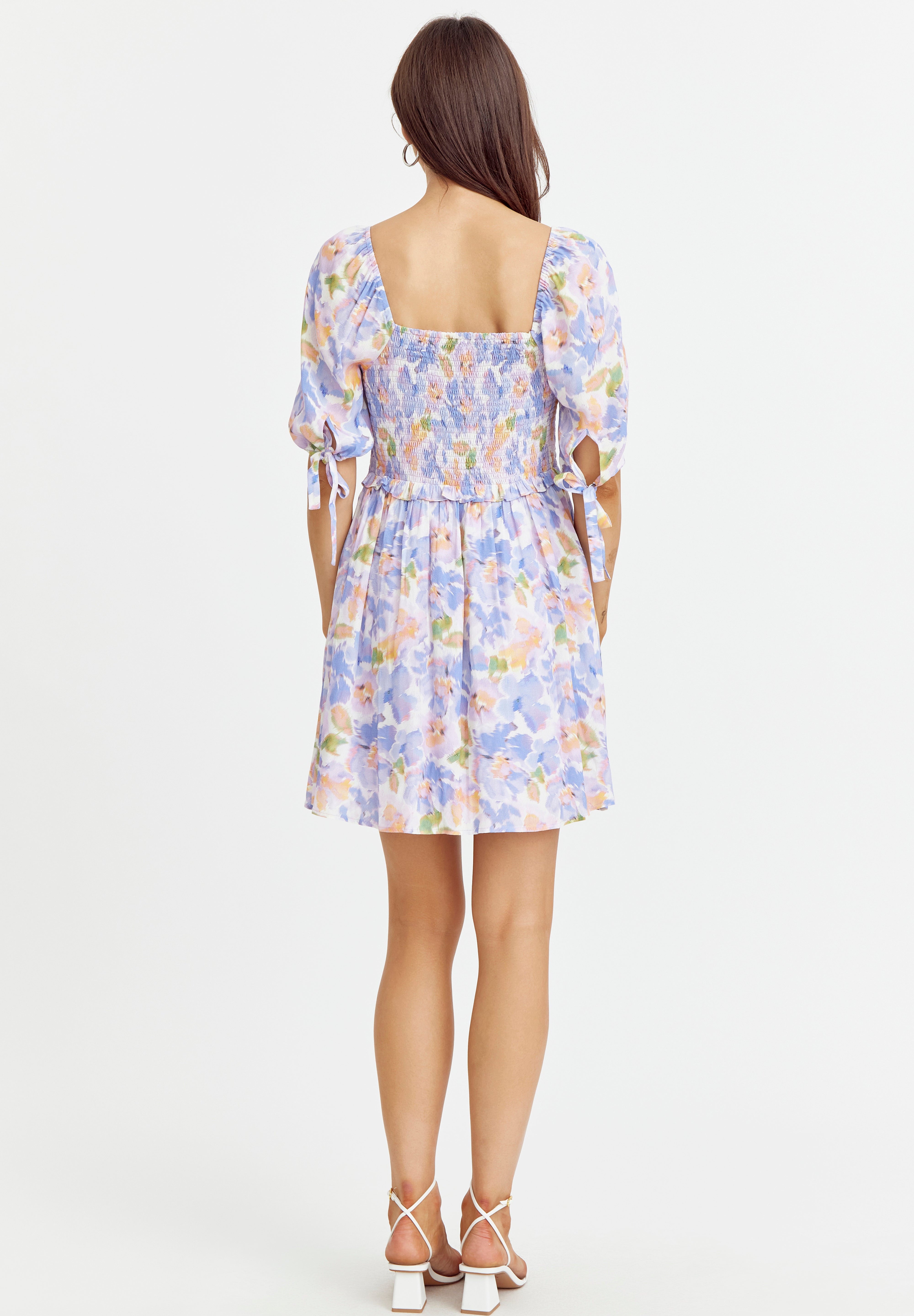 Ritali Floral Smocked Mini Dress