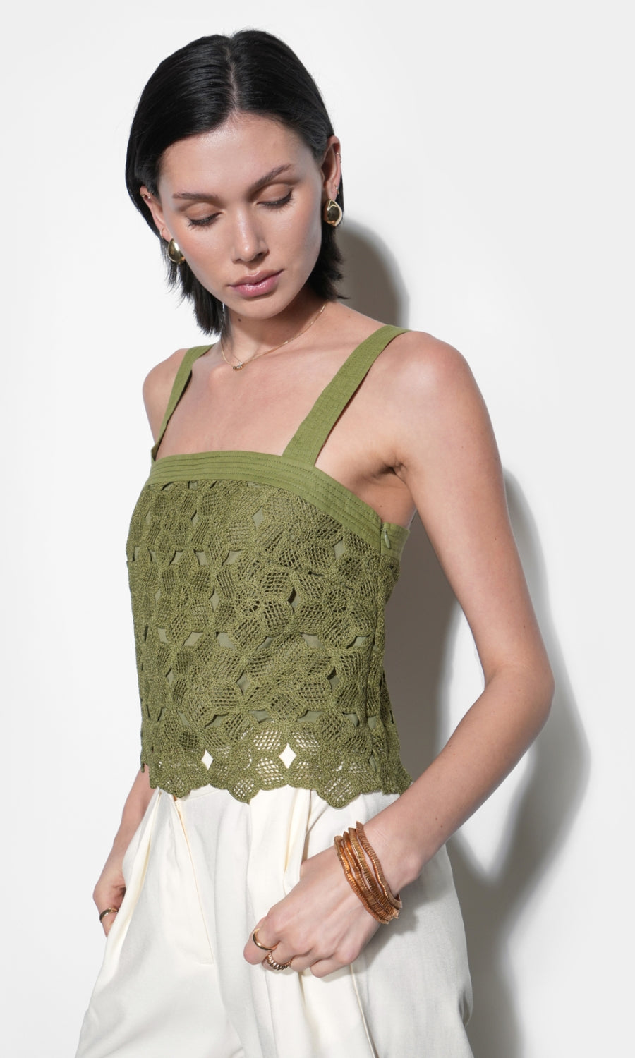 Kandace Crochet Lace Sleeveless Top