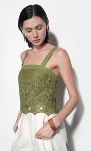 Kandace Crochet Lace Sleeveless Top
