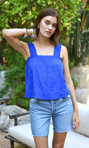 Morgan Smocked Strap Top