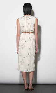 Camden Embroidered Sleeveless Dress W/ Back Cut Out