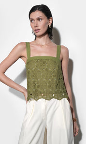 Kandace Crochet Lace Sleeveless Top
