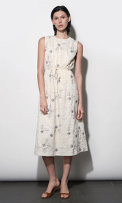 Camden Embroidered Sleeveless Dress W/ Back Cut Out