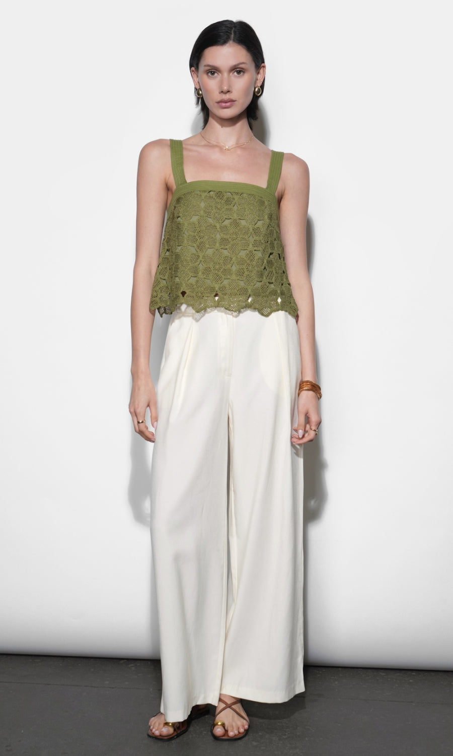 Kandace Crochet Lace Sleeveless Top