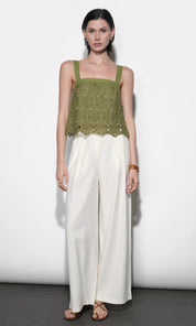 Kandace Crochet Lace Sleeveless Top