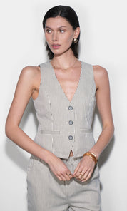 Alice Canvas Stripe Vest