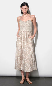 Valarie Smocked Midi Dress