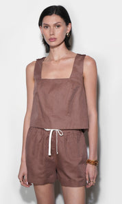 Haley Square Neck Cross Back Top