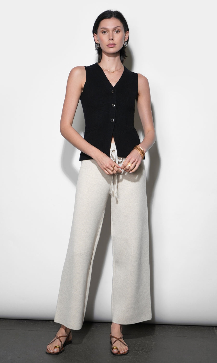 Raven Knit Pull-On Pants