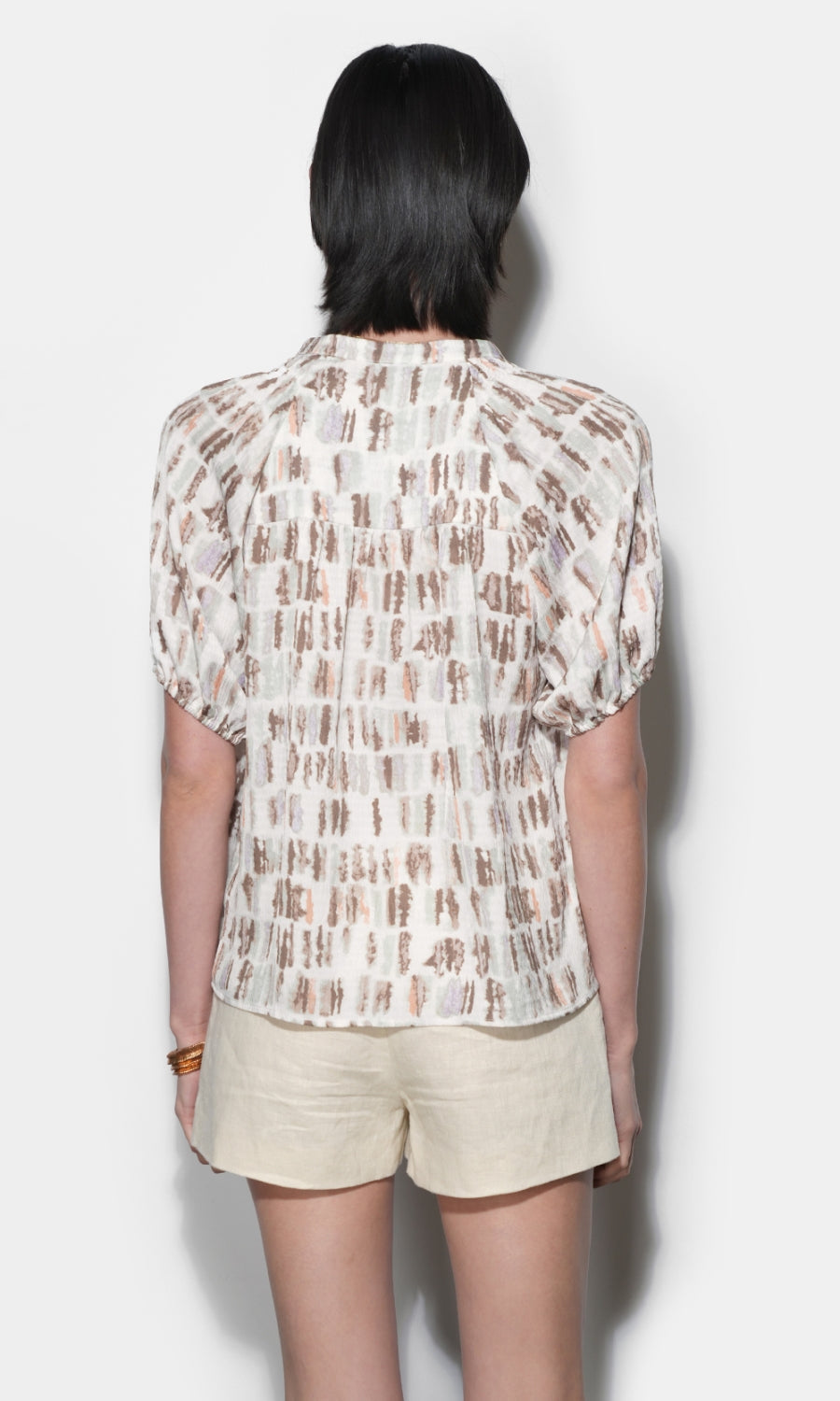 Bella Short Sleeve Button Down Blouse