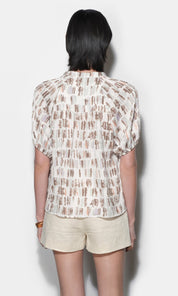 Bella Short Sleeve Button Down Blouse
