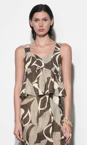 Jasmine Ruched Bodice Peplum Top