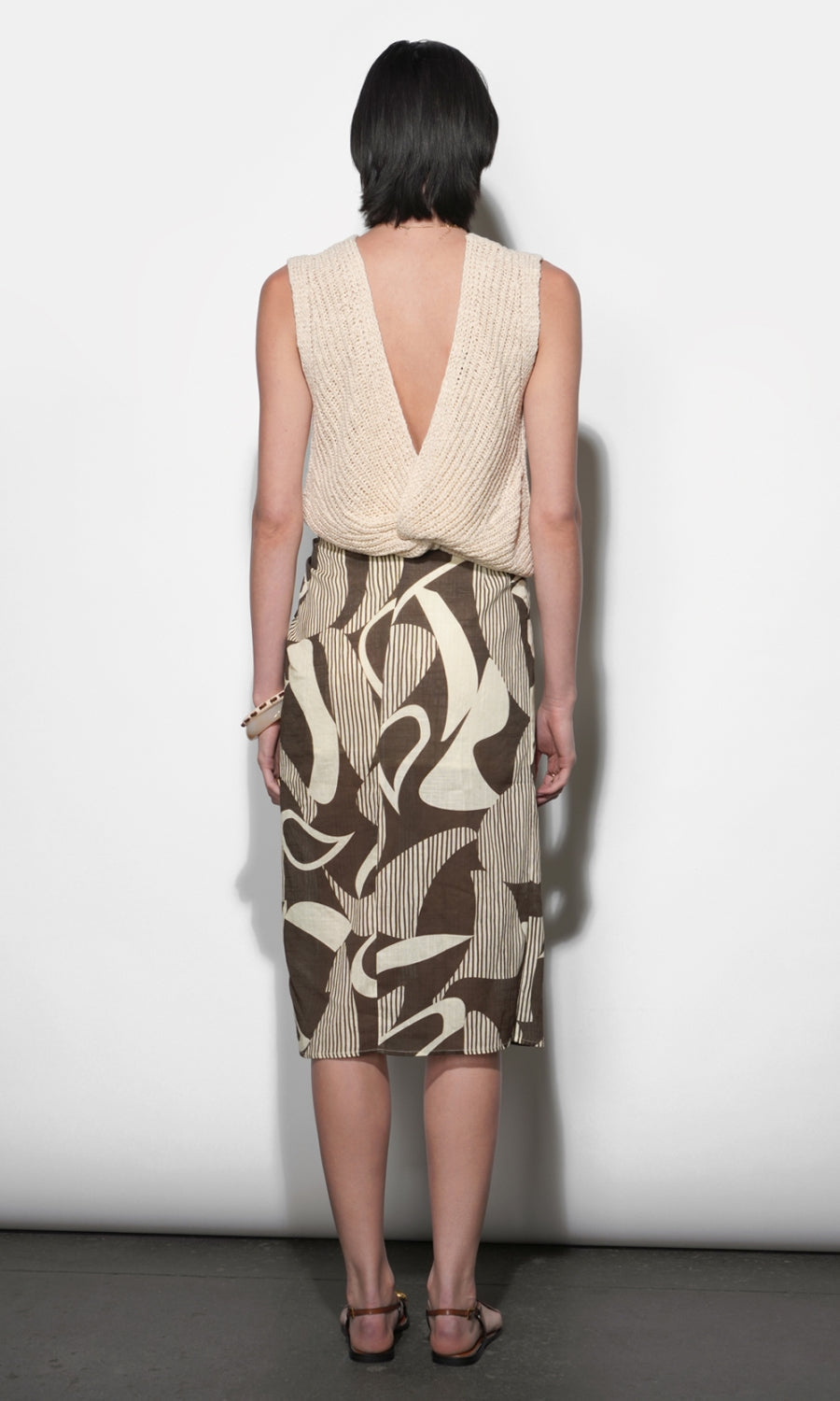 Iris Draped Midi Skirt