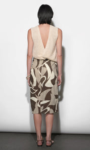 Iris Draped Midi Skirt