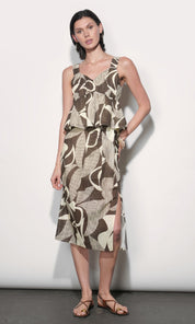 Iris Draped Midi Skirt