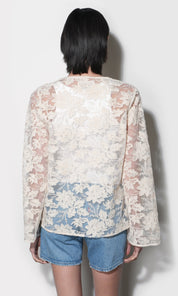 Zaylee Sheer Embroidery Lace Cardigan