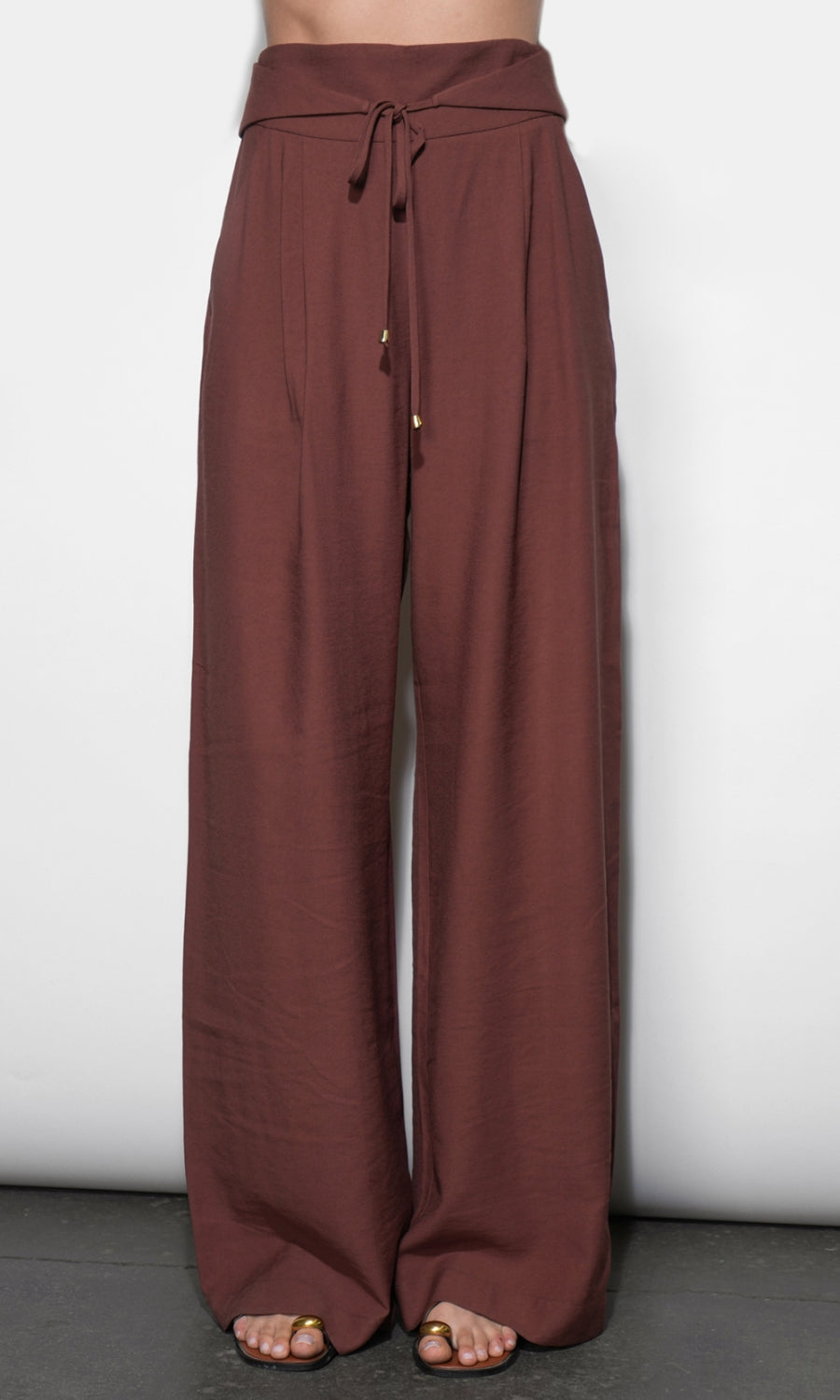Taryn Waist Tie Detailed Wide Leg Pants