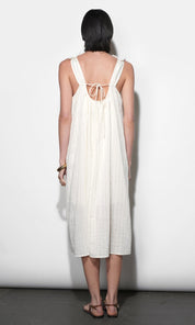 Pauline Easy Stripe Midi Dress With Shoulder Detail