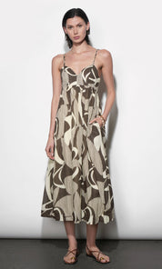Katherine Boned Bodice Midi Dress