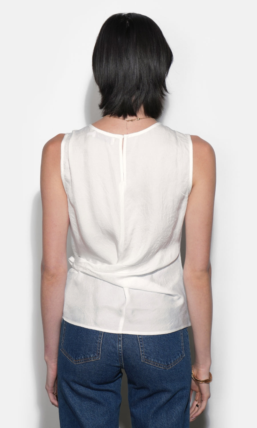 Lola Sleeveless Side Tie Blouse