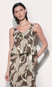 Jasmine Ruched Bodice Peplum Top