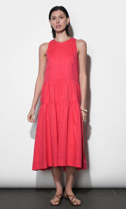 Dahlia Drop Waist Column Dress w/Zip Front