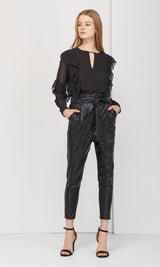 Spencer Vegan Leather Belted Pants