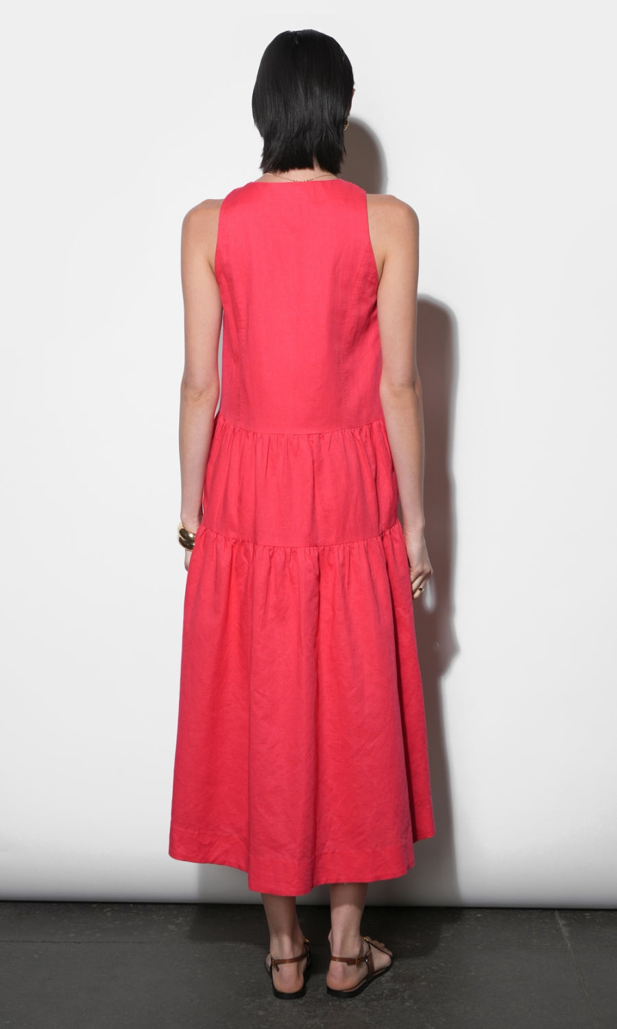 Dahlia Drop Waist Column Dress w/Zip Front