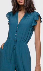 Daphne Flutter Sleeve Culotte Jumpsuit