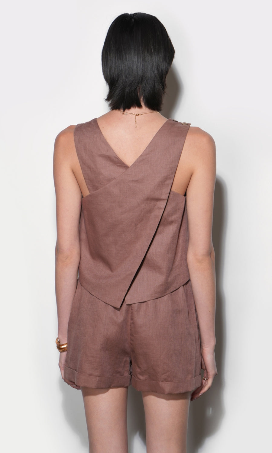 Haley Square Neck Cross Back Top