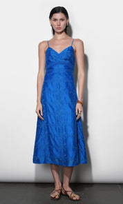 Abigail Embroidered Empire Midi Dress