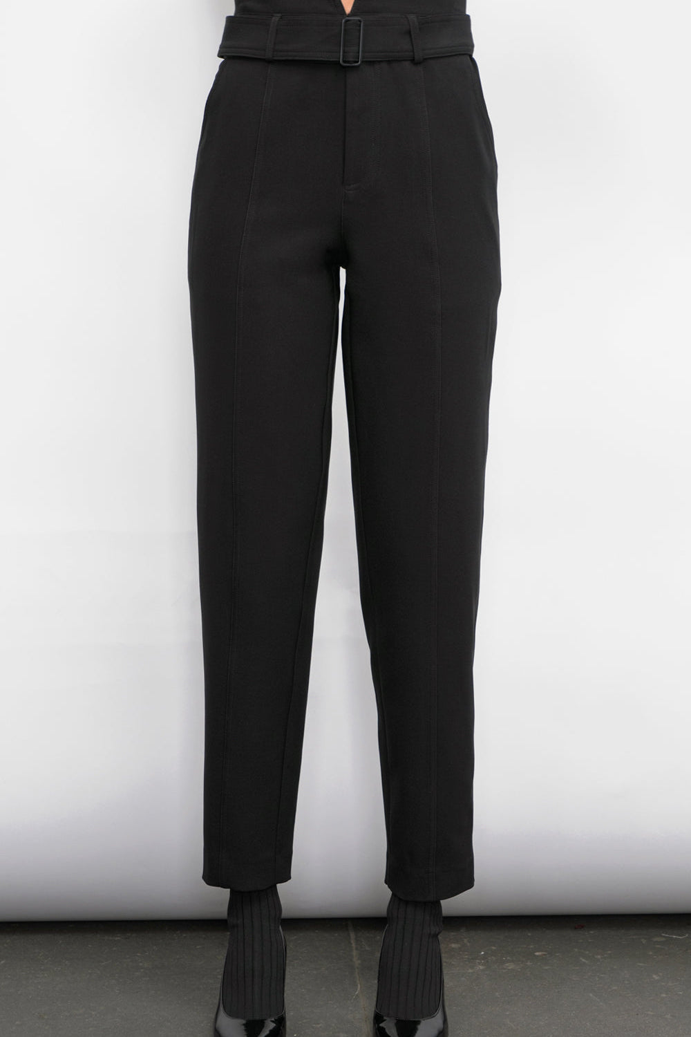 Abilene Belted Paper Bag High Waist Pants