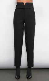 Abilene Belted Paper Bag High Waist Pants