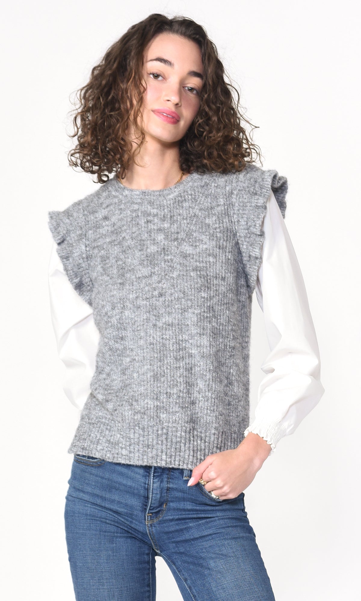 Adela Twoffer Vest Sweater Top