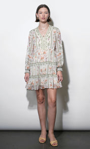 Alexis Deep V Tiered Pullover Dress