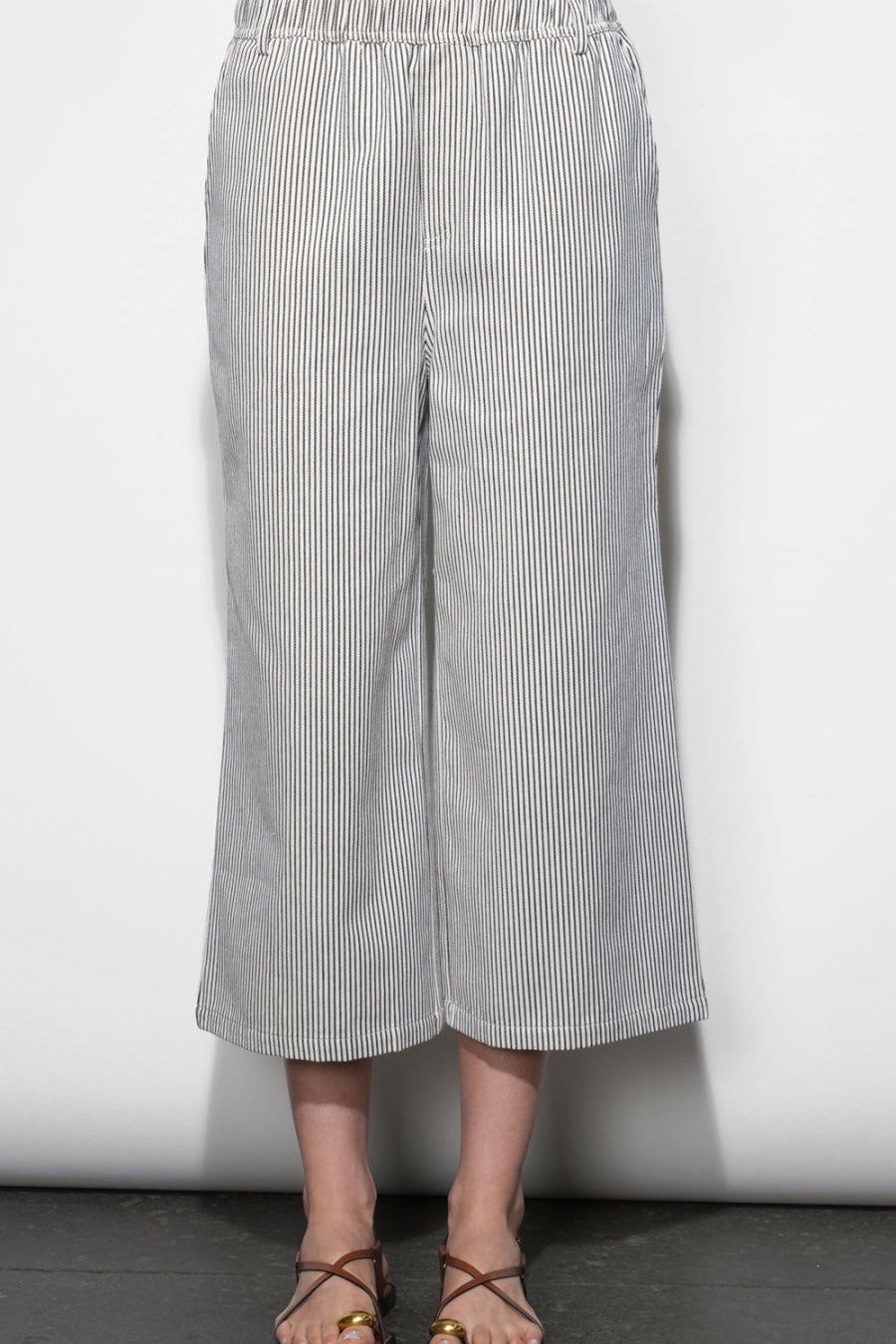 Alice Canvas Stripe Wide Leg Culottes