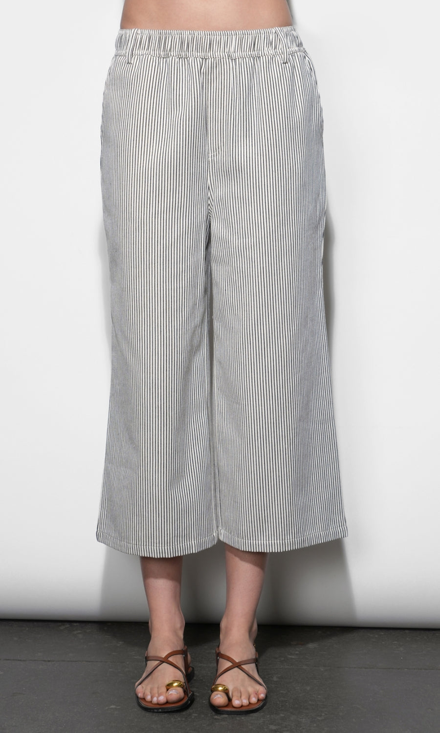 Alice Canvas Stripe Wide Leg Culottes