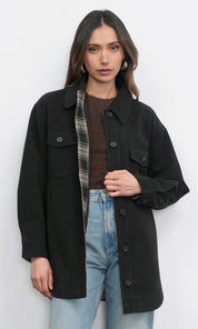 Aly Glen Plaid Cozy Soft Shirt Jacket