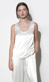 Ariana Easy Satin Sleeveless Top
