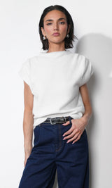 Arieta Sleeveless Funnel Knit Top