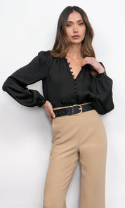 Aryanna Button Front Blouse