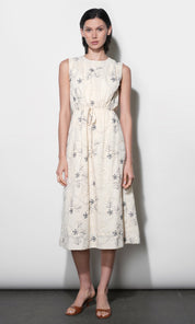 Camden Embroidered Sleeveless Dress W/ Back Cut Out