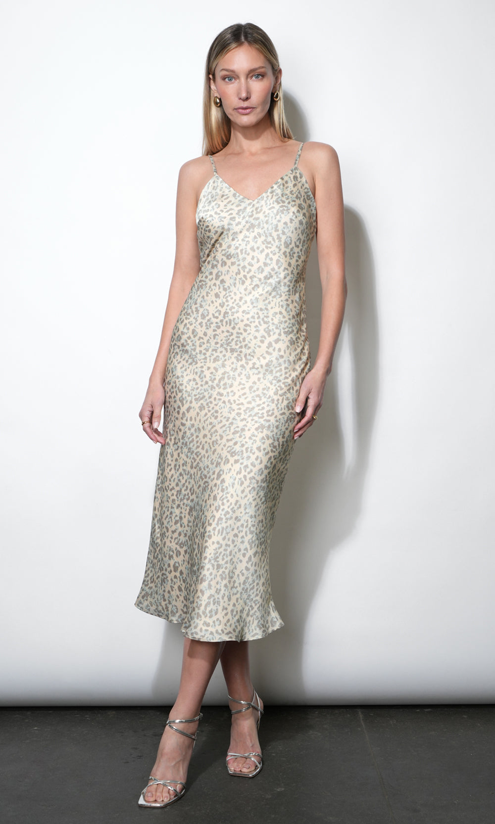Cassandra Animal Midi Slip Dress