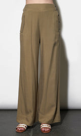 Chloe Wide Leg Pants With Side Button Detail