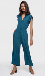 Daphne Flutter Sleeve Culotte Jumpsuit