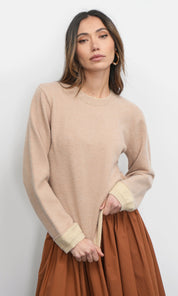 Dessi Cozy Pull Over Two Toned Sweater